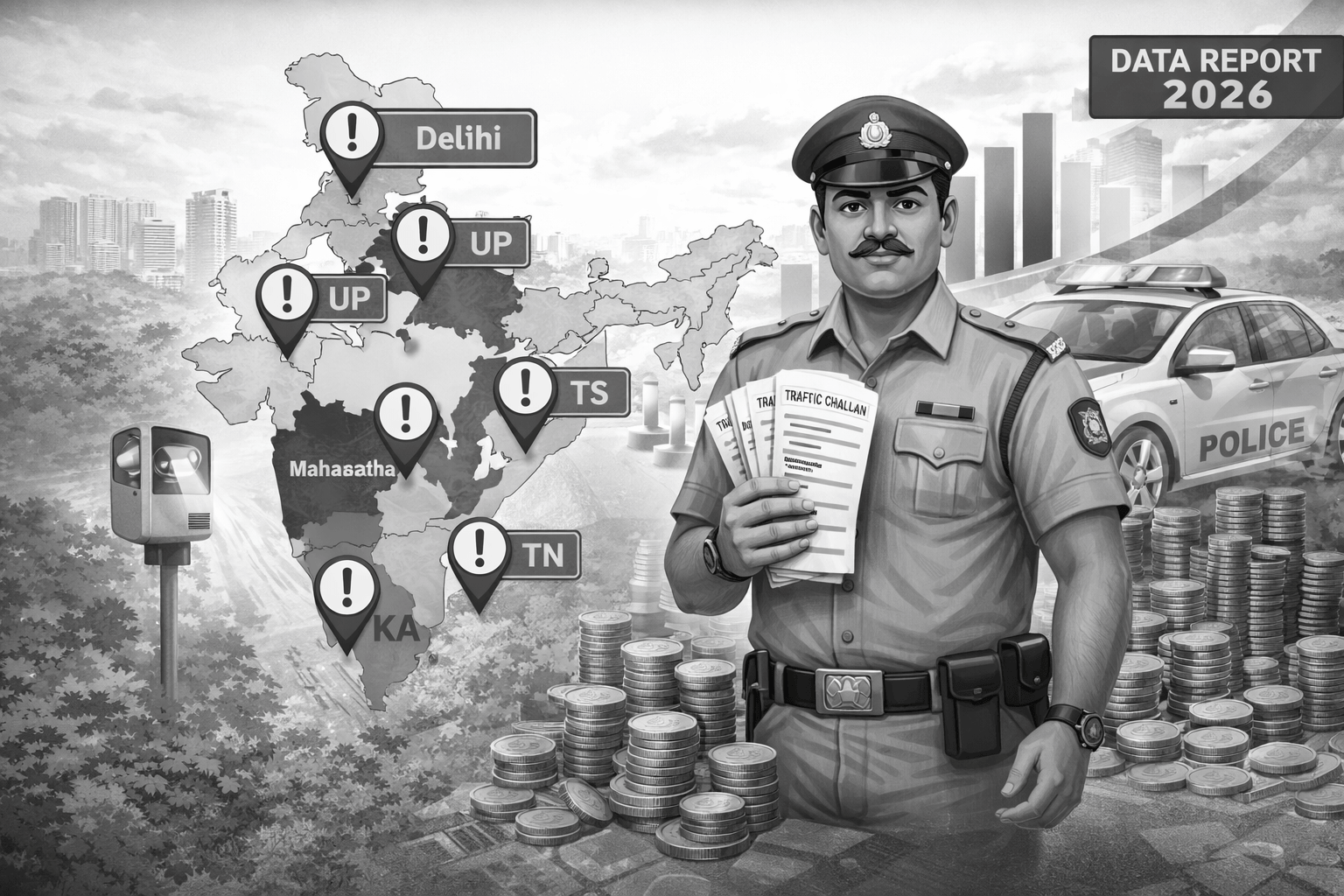 Top States with the Most Pending Traffic Challans in India – Data Report 2026 Lawyered
